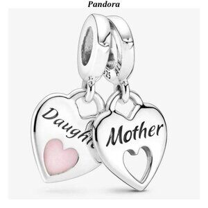 Pandora Mother Daughter Heart Charms